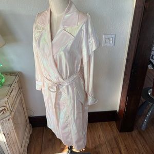 Zara Iridescent Effect Trench Coat Limited Edition L/XL